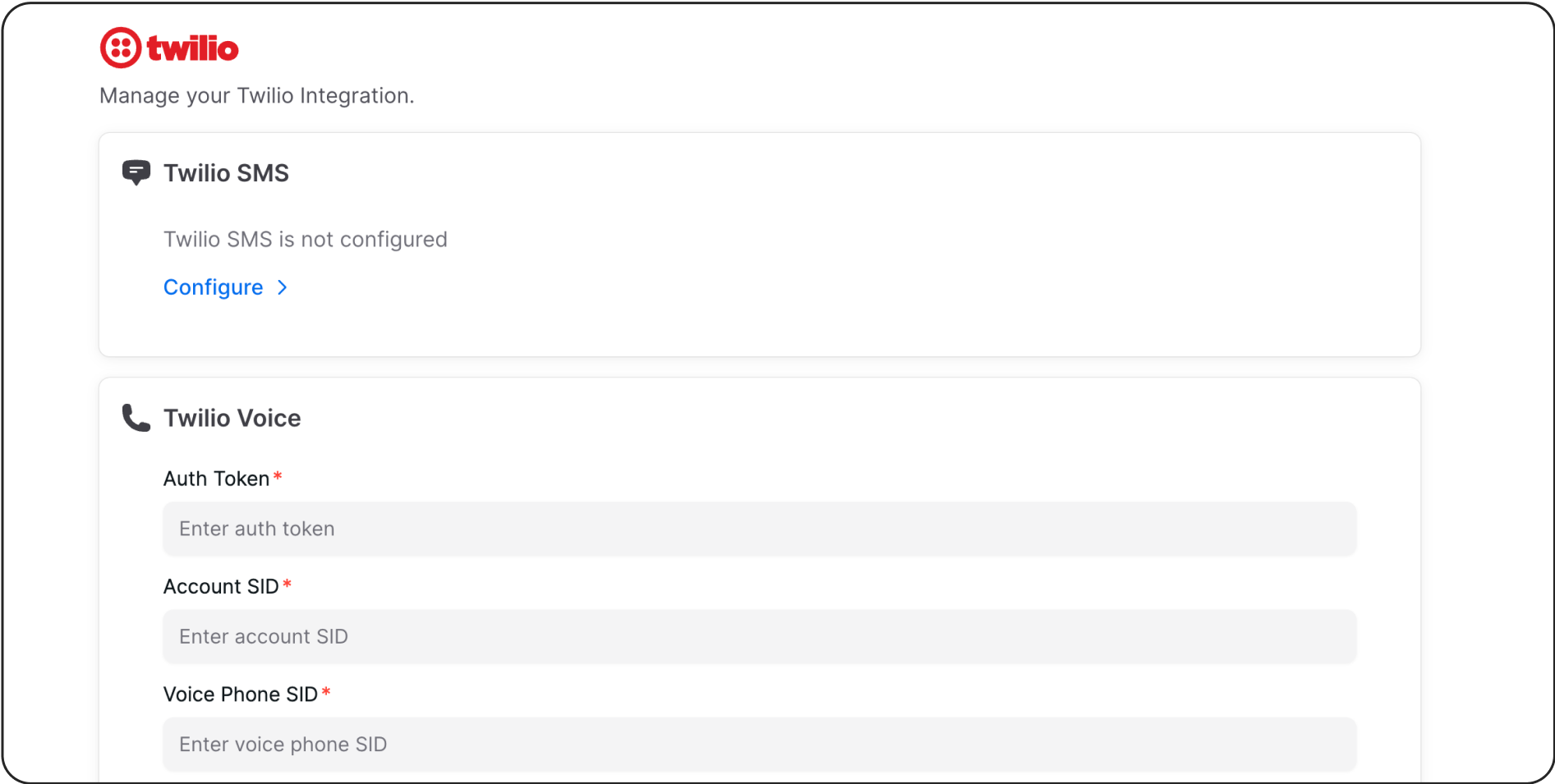 Connect your Twilio account
